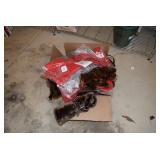 Seasonal stockings, wine holder 