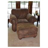 Arm Chair with Ottoman