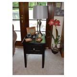 Side Table, Lamp, & Home Decor