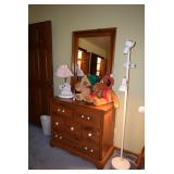 Dresser with Mirror, Floor Lamp, Children