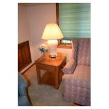Side Table, Lamp, & Home Decor