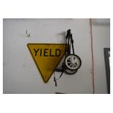 Yield Sign & Pull Golf Cart