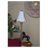 Table lamp & horse figurine