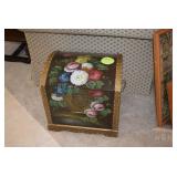 Floral and brass decorative chest
