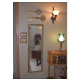 Mirror, wall decor, sconce