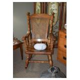 Wooden rocker & decorative screen