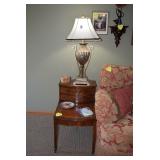 Side table, lamp, & home decor