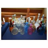 Decorative glass bottles & decanters