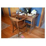 Vintage desk, chair, & home decor