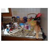 Misc. utensils, glasses, mugs