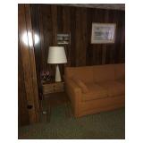 Sofa, Side Table, Lamp, Art