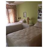 Twin Beds, Dresser, Lamp