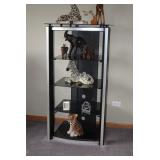 Shelf Unit & Collectible Figurines