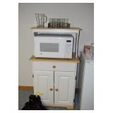 Microwave & Cabinet