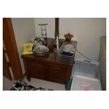 Side Table, Collectible Plates