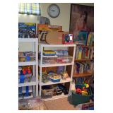 Shelving Units, Games, Toys, Books