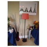 Floor Lamp, Art, Silk Florals