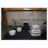 Corningware, Pitchers, Bowls, Candles & Holders
