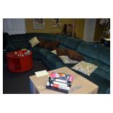 Sectional Sofa, PIllows, Side Table