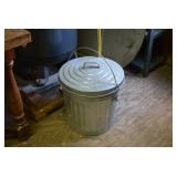 Large Metal Pail with Top