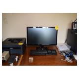 HP Computer, Monitor, Keyboard, Brother Printer, Office Supplies
