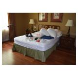 Bed, Linens, Headboard