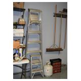 Ladders, Brooms, Propane Gas Tank