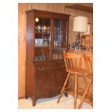Bar Stools, Cabinet, Glassware, Lamp