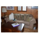 Sofa, Pillows, Throw, Coffee Table