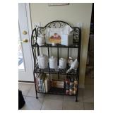 Shelving Unit, Canister Set, Cookbooks, Home Decor