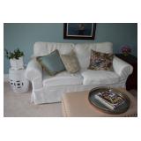 Sofa, Decorative Pillows, Ottoman, Art