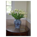 Vase W Artificial Roses