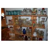 Shelving Unit with Mason Jars