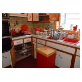 Enamelware, Fiestaware, & Baking Pans