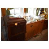 Vintage Record Carousel in Cabinet, Cabinets, & Glassware