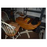 Drop Leaf Table, Chairs, & Collector Items