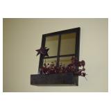 Wall Mirror with Flower Box