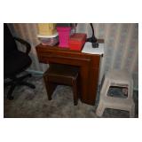 Sewing Machine, Cabinet, Stool, Accessories