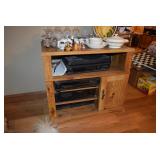 Entertainment Cart, Electronics, Dishes, Decor