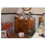 Vintage Dresser, Vintage Dolls, Gift Wrap Holder and Wrap
