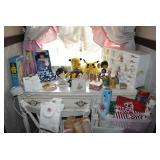 Vintage Desk, Chair, Gift Wrap, Collectible Figures