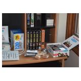 Office Supplies, VHS Tapes, & Stamps w/Ink Pads