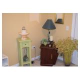 Table Lamp, Vase w/Greenery, Side Tables, Home Decor