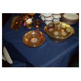 Dishes, Decorative Serving Bowl and Plates