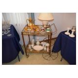 Vintage Serving Cart, Coffee Serveware Set, Vases, Decorative Serving Bowls