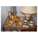 Table Lamp, Coffee Serveware Set, Cups, Saucers, Miniature Tea Set