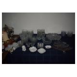 Serving Trays, Glass Bowls, Misc. Small Dishes