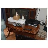 Electronics, Vintage Side Table, Figurines