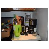 Coffee Maker, Blender, Utensils
