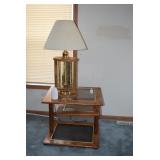 Side Table & Lamp